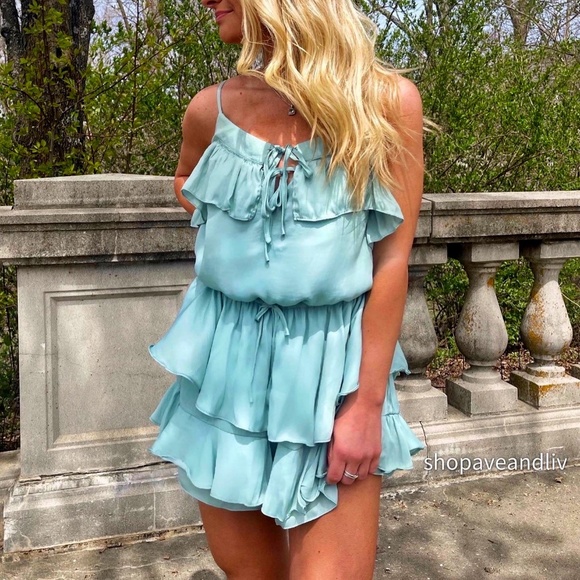 NWT Ruffled Cami Romper